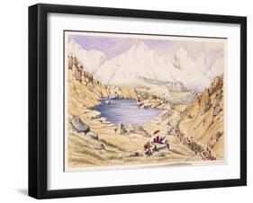 T612 Soldiers Invading Tibet from Nepal, Entrance to the Keerung Pass. the Plain Is Part of the…-Dr. Henry Ambrose Oldfield-Framed Giclee Print