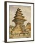 T622 the Temple of Devee Bhagwari, Bhatgaan, Braktapur, Built 1703, 1852-60-Dr. Henry Ambrose Oldfield-Framed Giclee Print