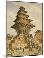 T622 the Temple of Devee Bhagwari, Bhatgaan, Braktapur, Built 1703, 1852-60-Dr. Henry Ambrose Oldfield-Mounted Giclee Print