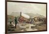 T662 Klaass Smit's River, with a Broken Down Wagon, Crossing the Drift, South Africa, 1852-Thomas Baines-Framed Giclee Print