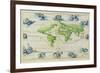 T684 World Map, from the Portolan Atlas of the World-null-Framed Giclee Print