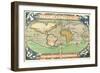 T827 Typus Orbis Terrarum, Map of the World, from "Theatrum Orbis Terrarum", Pub. Antwerp, C.1570-Abraham Ortelius-Framed Giclee Print