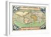 T827 Typus Orbis Terrarum, Map of the World, from "Theatrum Orbis Terrarum", Pub. Antwerp, C.1570-Abraham Ortelius-Framed Giclee Print