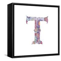 T-Green Girl-Framed Stretched Canvas