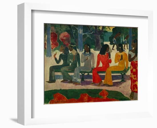 Ta Matete. Canvas.-Paul Gauguin-Framed Giclee Print