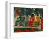 Ta Matete. Canvas.-Paul Gauguin-Framed Giclee Print