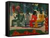 Ta Matete. Canvas.-Paul Gauguin-Framed Stretched Canvas