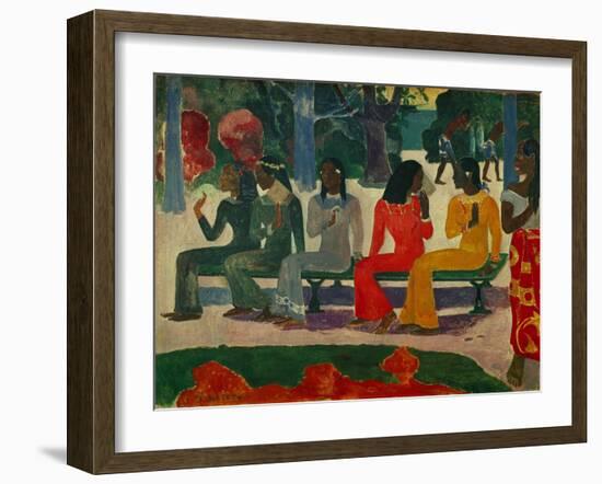 Ta Matete. Canvas.-Paul Gauguin-Framed Giclee Print