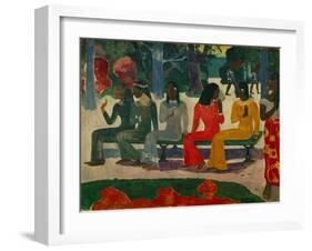 Ta Matete. Canvas.-Paul Gauguin-Framed Giclee Print