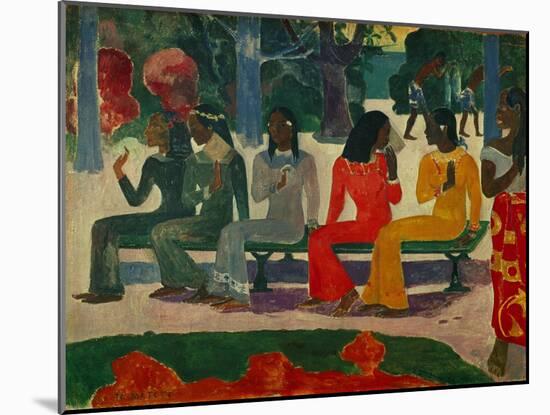 Ta Matete. Canvas.-Paul Gauguin-Mounted Giclee Print