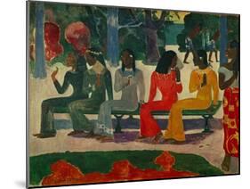 Ta Matete. Canvas.-Paul Gauguin-Mounted Giclee Print