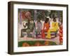 Ta Matete (We Shall Not Go to Market Today) 1892-Paul Gauguin-Framed Giclee Print