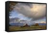 Ta Moulton Barn, Mormon Row, Grand Tetons National Park, Wyoming, United States of America-Gary Cook-Framed Stretched Canvas