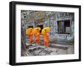 Ta Phrohm Temple, Angkor Wat, Siem Reap, Cambodia-Gavin Hellier-Framed Premium Photographic Print
