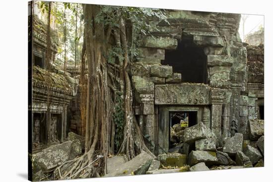Ta Prohm Pagoda at Angkor Wat, Cambodia-Paul Souders-Stretched Canvas
