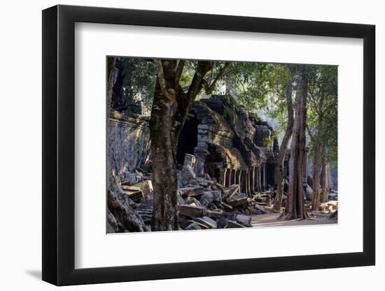 Ta Prohm Temple, Built in the 12th Century by King Jayavarman Vii, Angkor-Nathalie Cuvelier-Framed Photographic Print