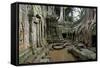 Ta Prohm Temple Dating from the Mid 12th to Early 13th Centuries-Jean-Pierre De Mann-Framed Stretched Canvas