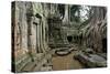 Ta Prohm Temple Dating from the Mid 12th to Early 13th Centuries-Jean-Pierre De Mann-Stretched Canvas