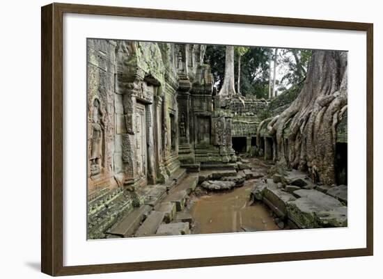 Ta Prohm Temple Dating from the Mid 12th to Early 13th Centuries-Jean-Pierre De Mann-Framed Photographic Print