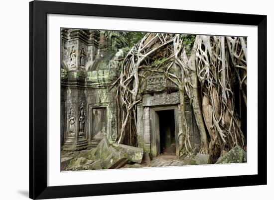 Ta Prohm Temple Dating from the Mid 12th to Early 13th Centuries-Jean-Pierre De Mann-Framed Photographic Print