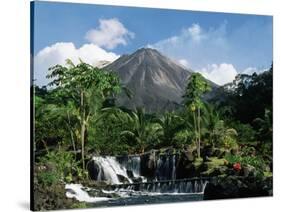 Tabacon Hot Springs and Volcan Arenal-Kevin Schafer-Stretched Canvas
