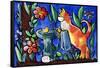 Tabby Cat with Rubber Duck-sylvia pimental-Framed Stretched Canvas