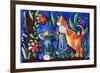 Tabby Cat with Rubber Duck-sylvia pimental-Framed Premium Giclee Print