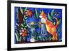 Tabby Cat with Rubber Duck-sylvia pimental-Framed Premium Giclee Print