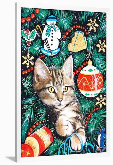 Tabby Christmas Kitten-Tony Todd-Framed Giclee Print