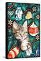 Tabby Christmas Kitten-Tony Todd-Framed Stretched Canvas