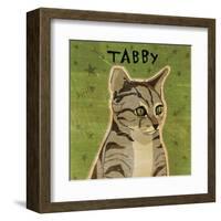 Tabby (grey) (square)-John W^ Golden-Framed Art Print