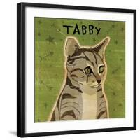 Tabby (grey) (square)-John W^ Golden-Framed Art Print