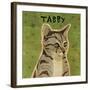 Tabby (grey) (square)-John W^ Golden-Framed Art Print