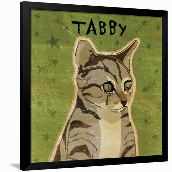 Tabby (grey) (square)-John W^ Golden-Framed Giclee Print