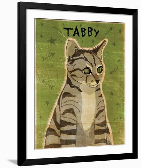 Tabby (grey)-John W^ Golden-Framed Art Print