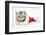 Tabby Kitten in a Father Christmas Hat-Mark Taylor-Framed Photographic Print