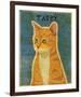 Tabby (orange)-John W^ Golden-Framed Art Print