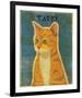 Tabby (orange)-John W^ Golden-Framed Art Print