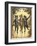 Tabby Polka a Trio of Cats with Arms Linked Dance a Polka by Moonlight-null-Framed Photographic Print