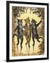 Tabby Polka a Trio of Cats with Arms Linked Dance a Polka by Moonlight-null-Framed Photographic Print