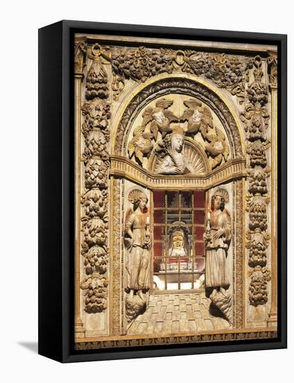 Tabernacle with Head of Saint Catherine of Siena, 1469-Giovanni Di Stefano-Framed Stretched Canvas