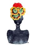 Flower Crown Silhouette I-Tabitha Brown-Art Print