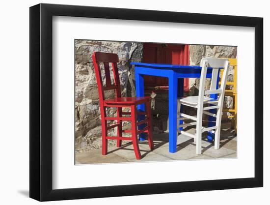 Table and Chairs in Bodrum, Turkey, Anatolia, Asia Minor, Eurasia-Richard-Framed Photographic Print