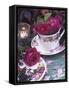 Table and Tableware Decorated with Roses-Elke Borkowski-Framed Stretched Canvas