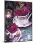 Table and Tableware Decorated with Roses-Elke Borkowski-Mounted Photographic Print