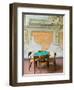 Table and Wall at 15th century Sedile Dominova Social Club, Sorrento, Campania, Italy-Walter Bibikow-Framed Photographic Print