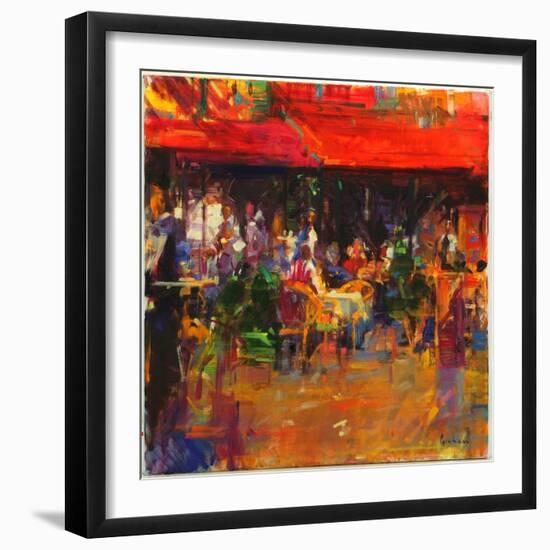 Table at Villefranche-Peter Graham-Framed Premium Giclee Print