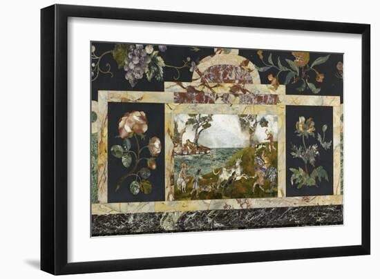 Table avec plateau de mosaïques de pierre dure-null-Framed Premium Giclee Print