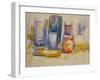 Table de cuisine, pots et bouteilles-A kitchen table, pots and bottles, 1902-1906.-Paul Cezanne-Framed Giclee Print