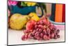 Table decoration, fruits, candles, flowers, detail-mauritius images-Mounted Photographic Print